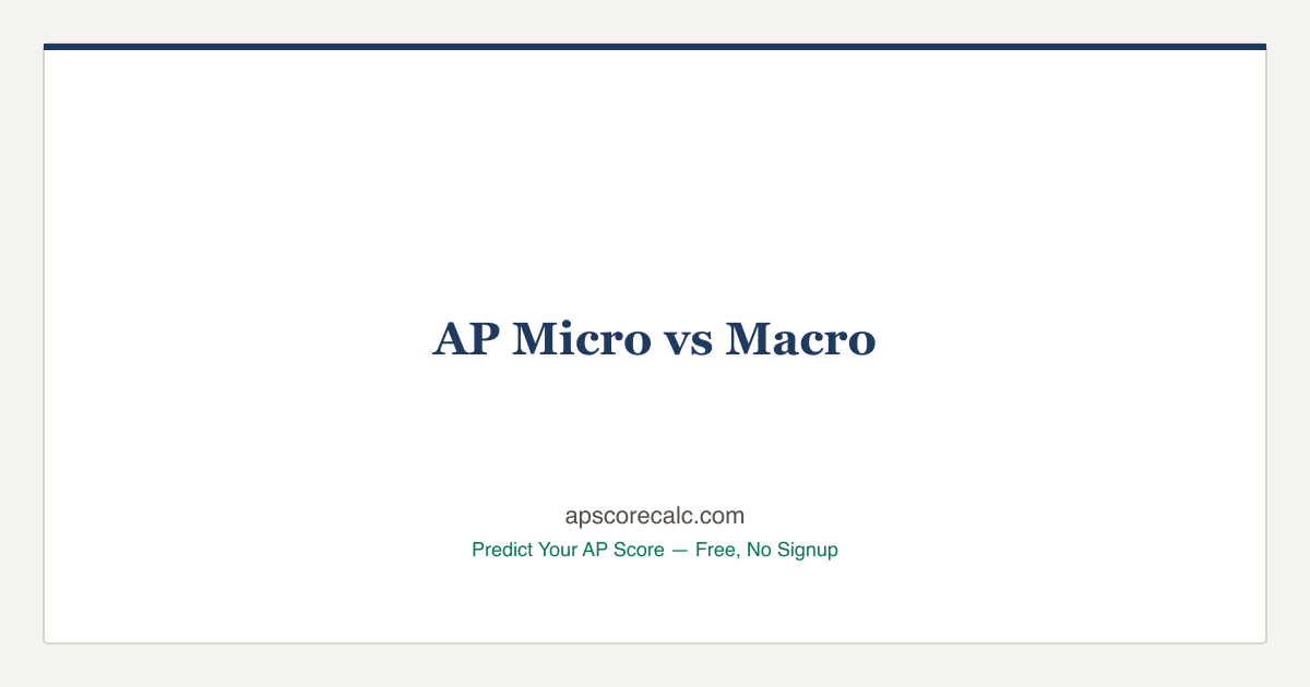 AP Micro vs Macro — Which Should You Take?