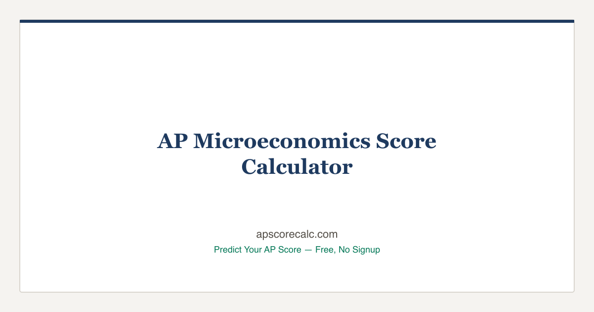 AP Microeconomics Score Calculator — Predict Your Score